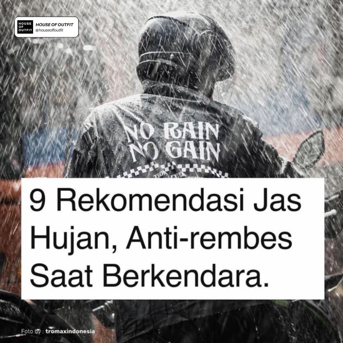 houseoffoutfit's tweet photo. Rekomendasi Jas Hujan, Anti Rembes saat berkendara! https://t.co/IzXF6R7wNn