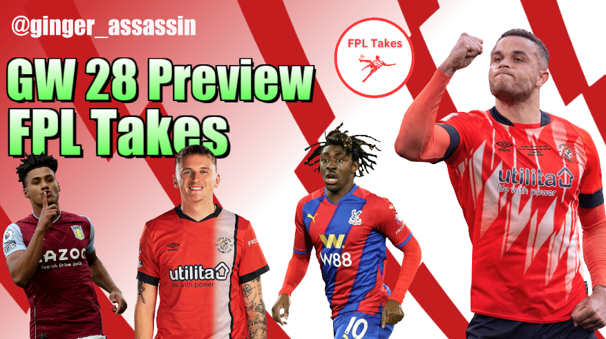 GW 28 Preview video - FH29 talk too

Doughty, Bowen, Solanke, Morris, Eze, Zabaryni, Neto  Foden on the bill

🧨 youtu.be/VhGHIFF3ABU

#fpl #gw28 #fh29