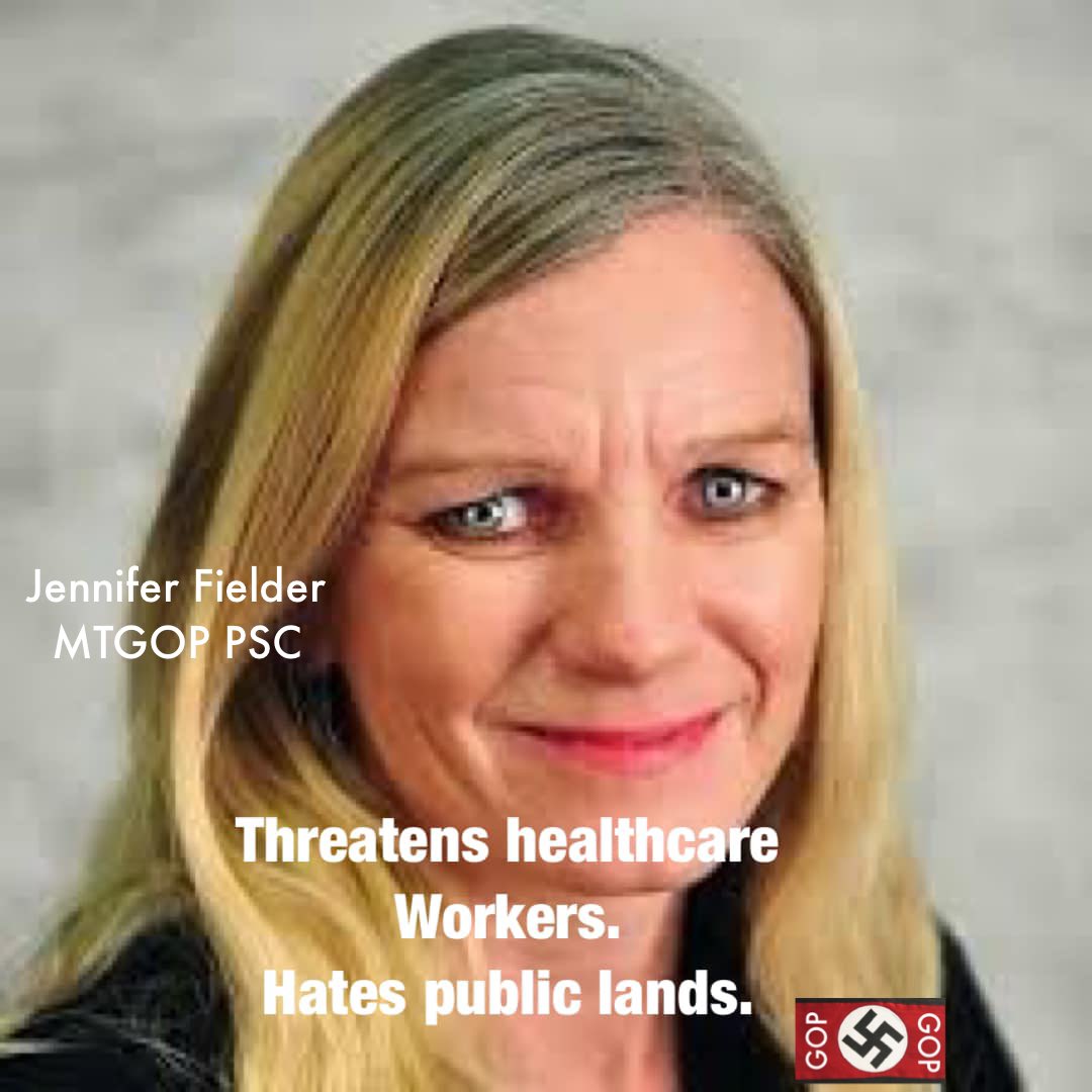 problembear's tweet photo. Cmon Montana!!!
We really need to find a decent candidate to vote for so we can kick @Fielder4MT out of her cushy job jacking up everyone’s power bills in Montana on the @MT_PSC
#RunForMTPSC
I heard her best friends are poachers. (DM from Thompson Falls.) https://t.co/WItNcyzUsc