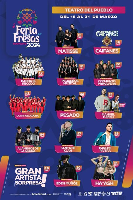 No te pierdas la #feriadelasfresas 🍓🍓 a partir del 15 de marzo ❤️&zwj;🔥❤️&zwj;🔥❤️&zwj;🔥 en #irapuato #Guanajuato<a href="/tag/feriadelasfresas"class="tags">#feriadelasfresas</a><a href="/tag/guanajuato"class="tags"><span>#guanajuato</span></a><a href="/tag/irapuato"class="tags"><span>#irapuato</span></a><a href="/tag/rpespectaculos"class="tags"><span>#rpespectaculos</span></a>