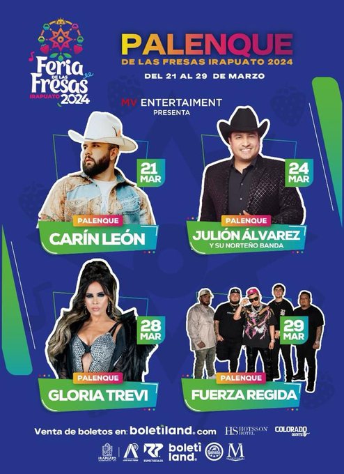 No te pierdas la #feriadelasfresas 🍓🍓 a partir del 15 de marzo ❤️&zwj;🔥❤️&zwj;🔥❤️&zwj;🔥 en #irapuato #Guanajuato<a href="/tag/feriadelasfresas"class="tags">#feriadelasfresas</a><a href="/tag/guanajuato"class="tags"><span>#guanajuato</span></a><a href="/tag/irapuato"class="tags"><span>#irapuato</span></a><a href="/tag/rpespectaculos"class="tags"><span>#rpespectaculos</span></a>