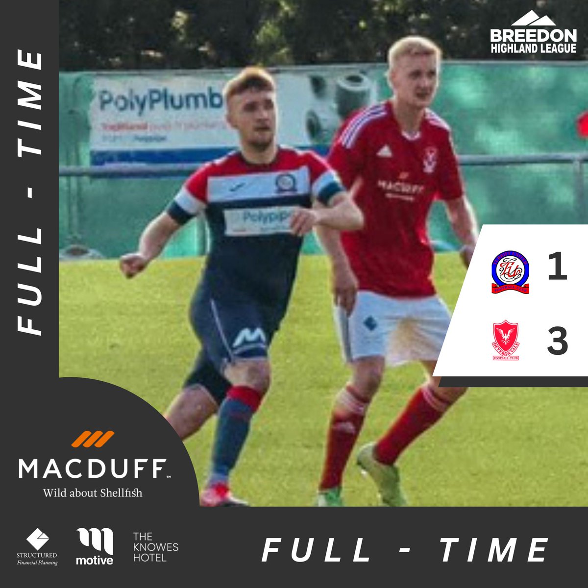 FT - Turriff Utd 1-3 Deveronvale FC 

Fantastic away win for the boys and well deserved! 🔴⚪️🔴 #monthevale