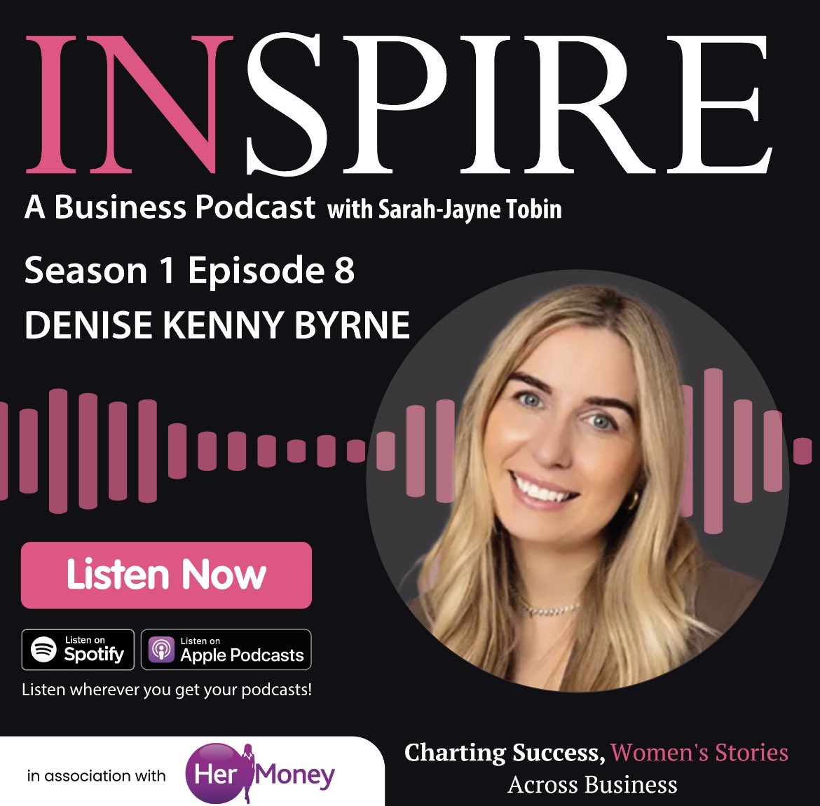 A new episode of INSPIRE lands tomorrow with the absolute powerhouse that is Denise Kenny Byrne, creator of The Head Plan! Tune in wherever you get your podcasts. @hermoneycwm @evokedotie #hermoney #financialfreedom #financialempowerment #wealthmanagement #womeninfinance