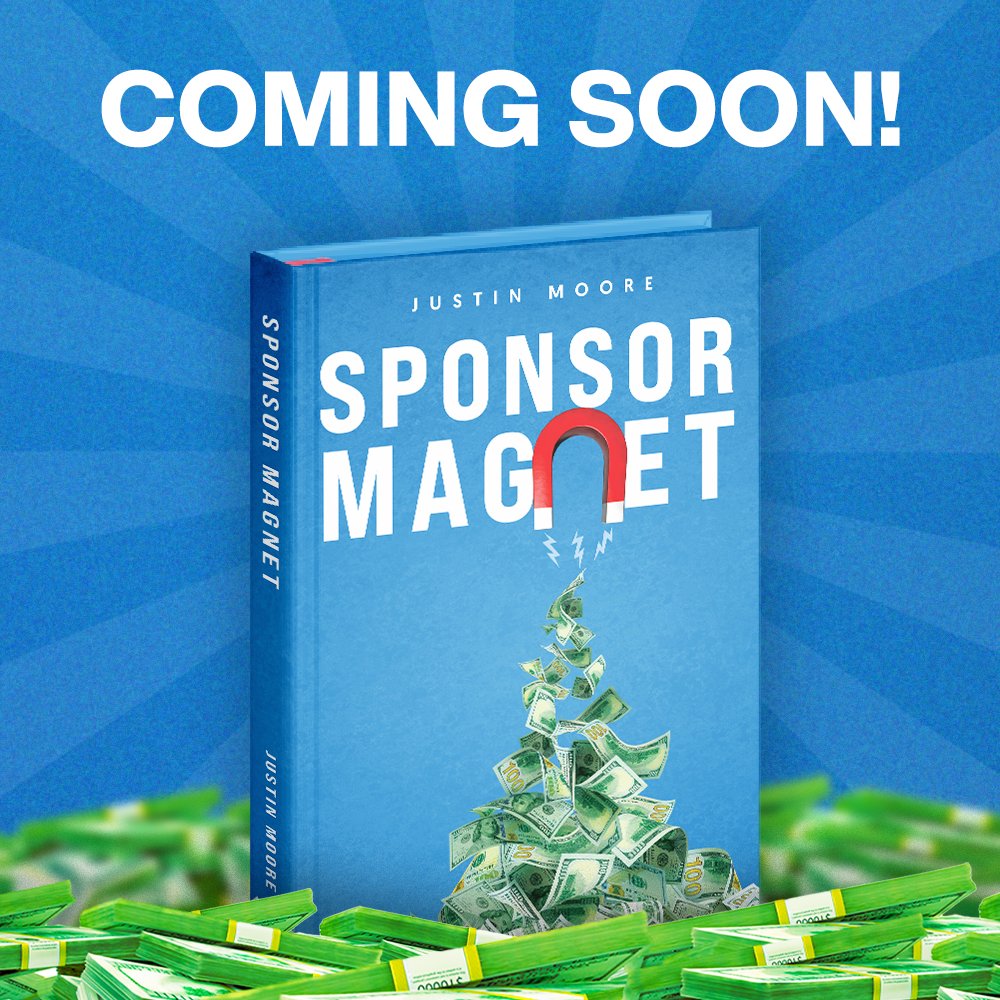 Announcing my forthcoming book, @SponsorMagnet: How to attract, price, & execute your dream sponsorships so you stop leaving thousands on the table. Dropping late 2024!