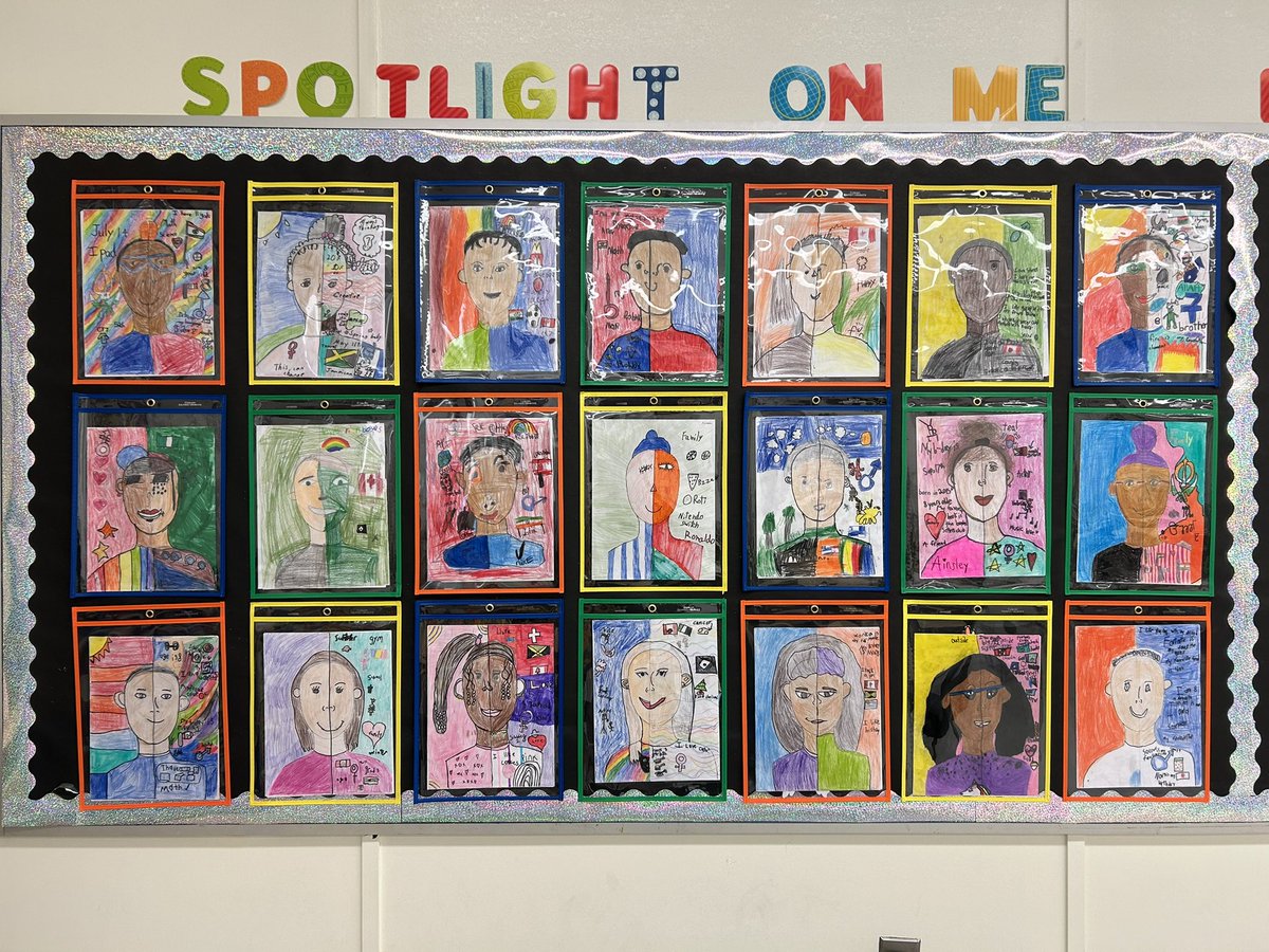 Ss finished their identity self portraits. They spent a lot of time on these and they have turned out beautifully! Our next step is to write about our names. What does your name mean? What makes your name so special, unique &amp; important? Stay tuned! 🤗❤️<a href="/grenobleps/">Grenoble PS</a> <a href="/PeelSchools/">Peel District School Board</a>