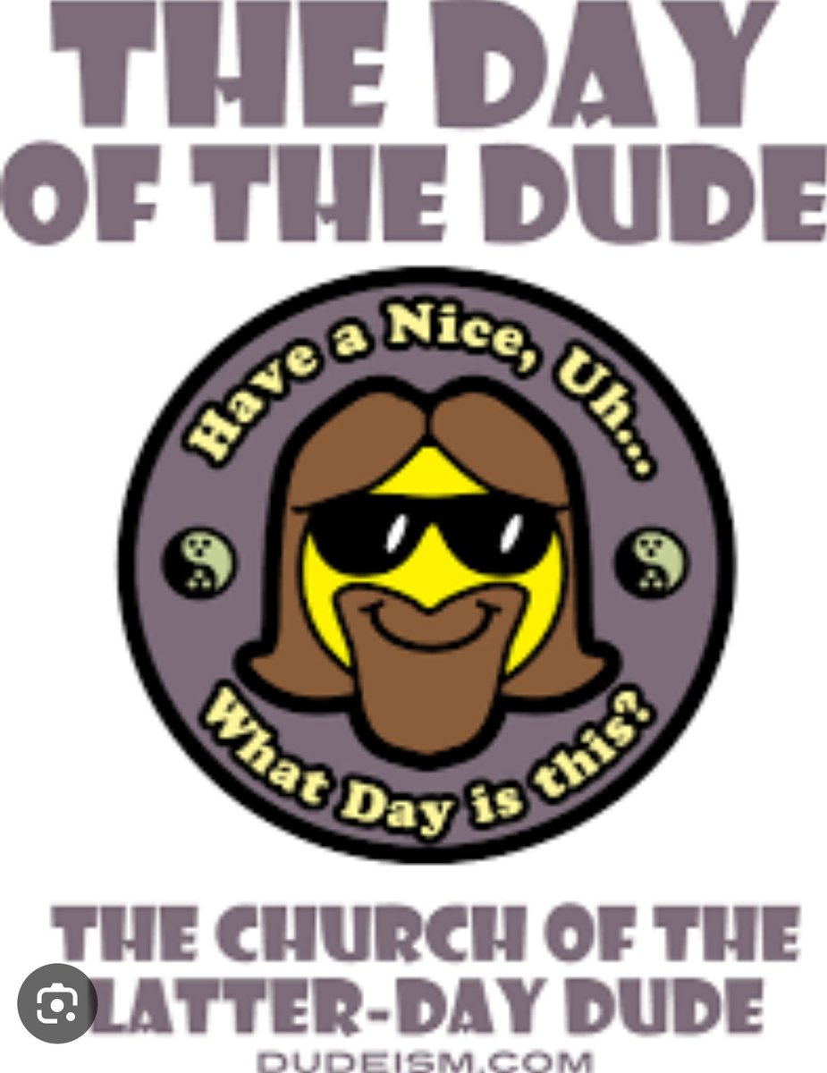 AdhdHeathen's tweet photo. Happy National Day of the Dude! (Not my photo) This is a belief system I think I can get behind! 😆 Check out my video explaining all about it on my tiktok! Link in profile! #instagramdown #LoveIsBlind #Wednesdayvibe #dude https://t.co/AORO8rXaMN