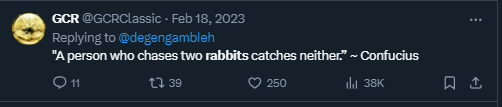 degengambleh's tweet photo. Memes to AI rotation in full swing

Expecting it to continue till the end of week

While majors chill and shake out the remaining weak hands

Just remember this https://t.co/DcDS0OAwAD