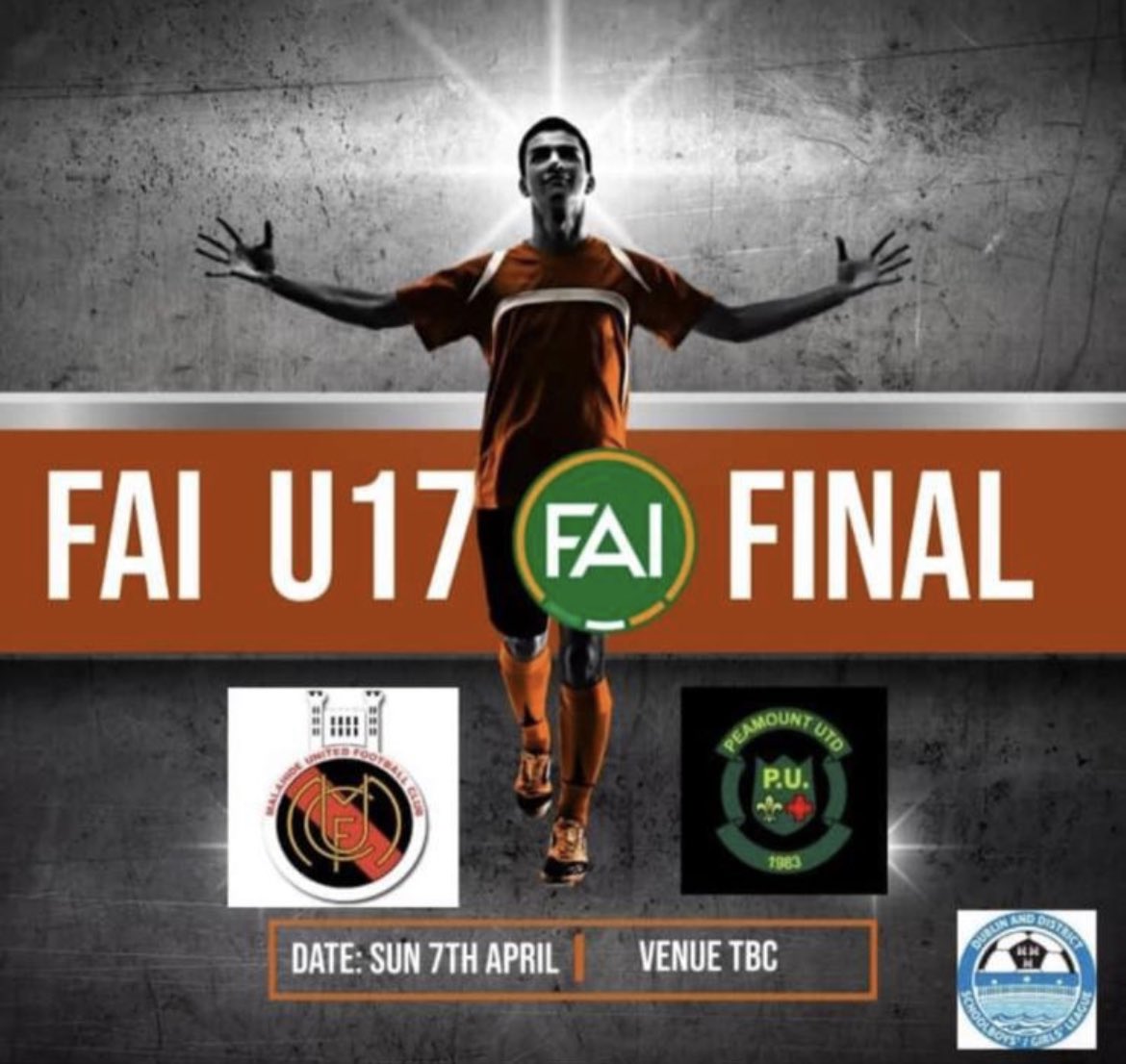 Our u17 Ddsl boys have made it to the final of the u17 FAI cup final which will be played on the 7th of April All supporters welcome, best of luck to coaches and players #wearemuafc