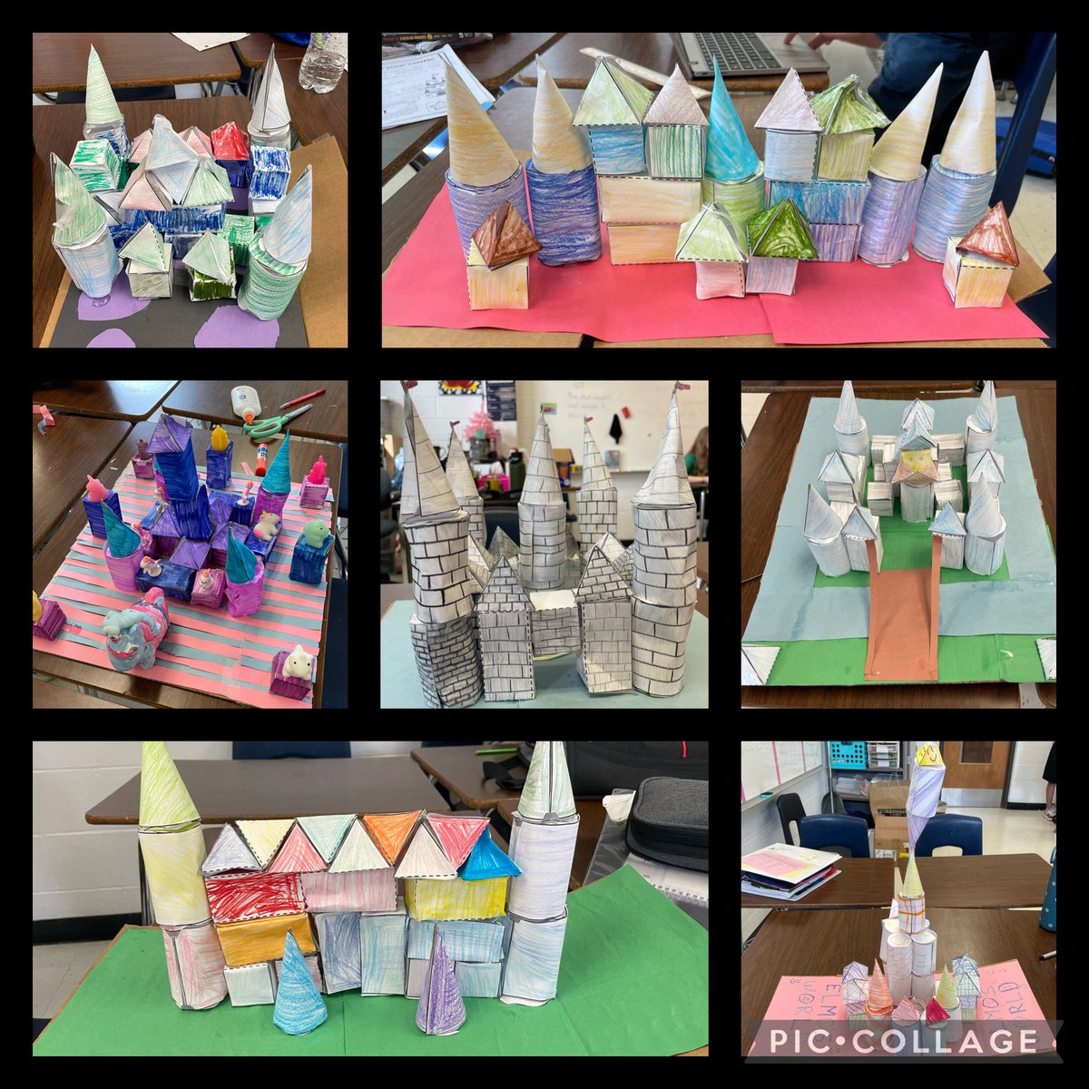 My GT classes got a little crafty at the end of our Geometry Unit! Students had to design, create, and calculate surface area and volume of a castle. They worked so hard the last week and a half. 

#rootedtejeda #neisdway