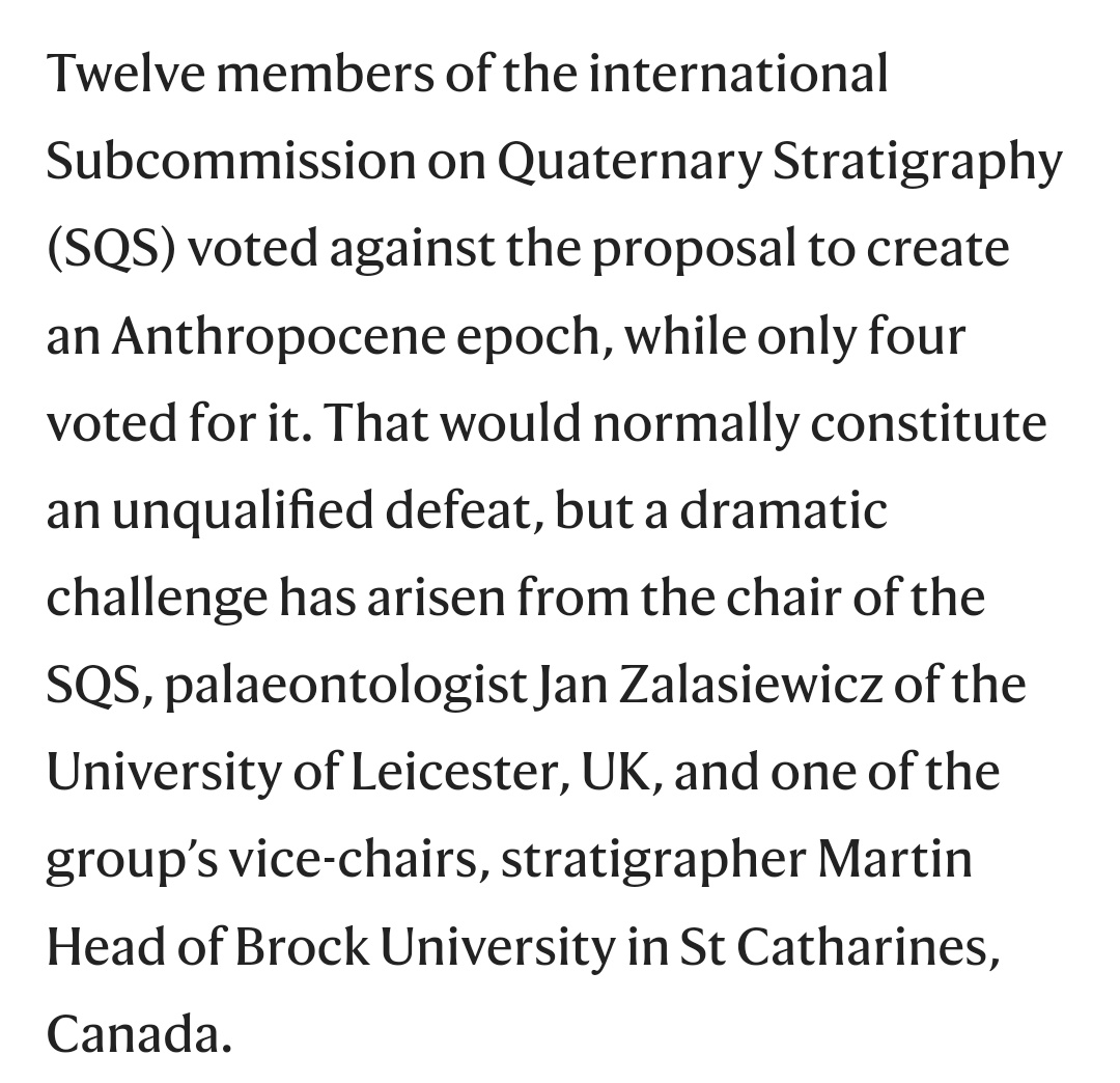 FabienColombo's tweet photo. #Anthropocene
Right now, Earth's clock is stuck in institutional issues.
It's so sad because the #AnthropoceneWorkingGroup really tried to propose a geological definition and also a multidisciplinary dialogue.
A must-read by @alexwitze in @Nature:
https://t.co/kKD7ZHU4x3 https://t.co/acgIrbb3cR