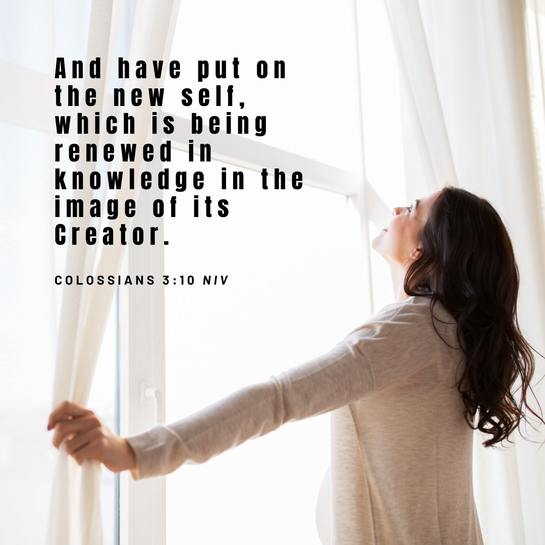 ABAdventist's tweet photo. And have put on the new self, which is being renewed in knowledge in the image of its Creator.
Colossians 3:10 NIV
#bibleverse #createinmeacleanheart #NewLife https://t.co/vffZpv9Biz