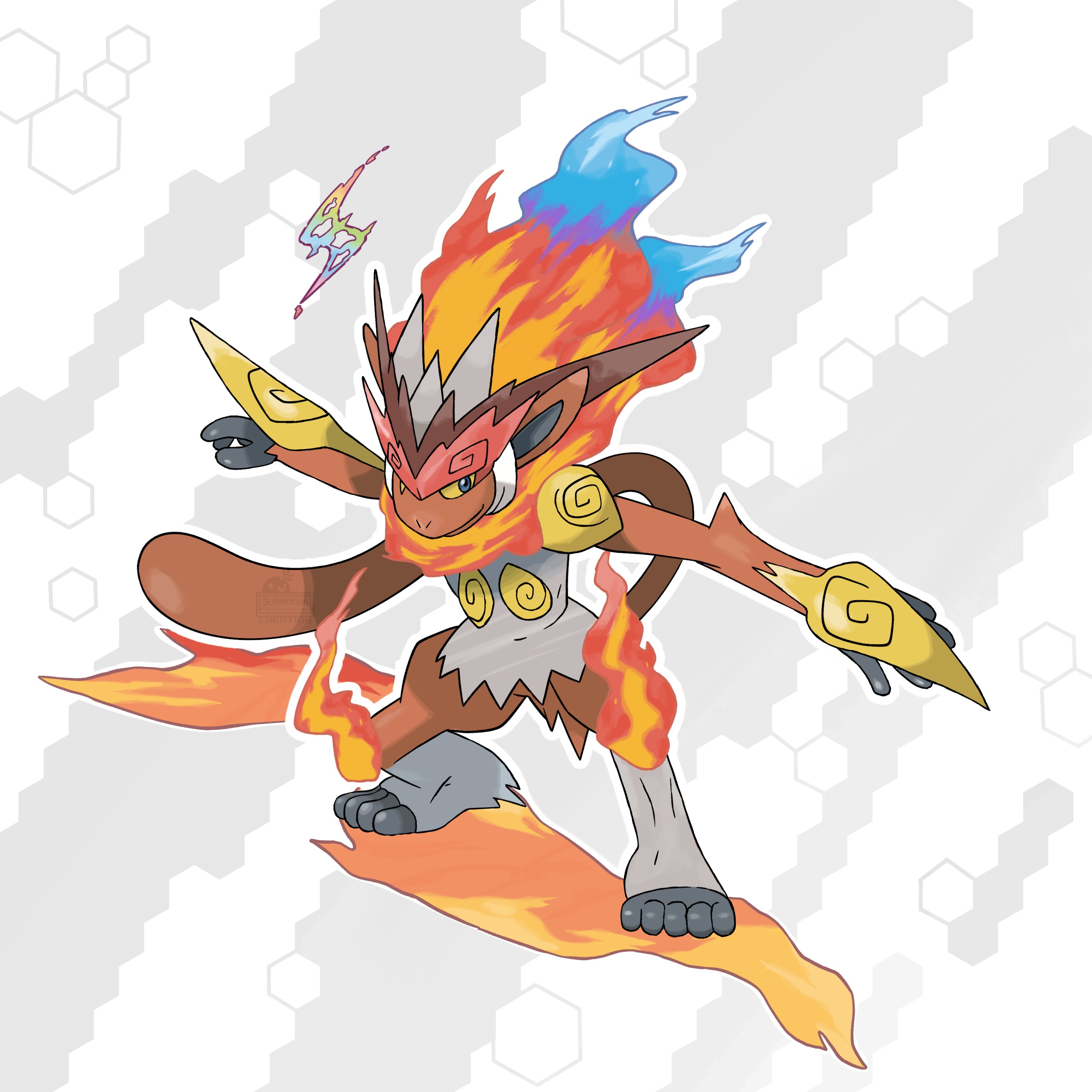 XユーザーのSubaさん: 「Mega Infernape Fire/Steel Type