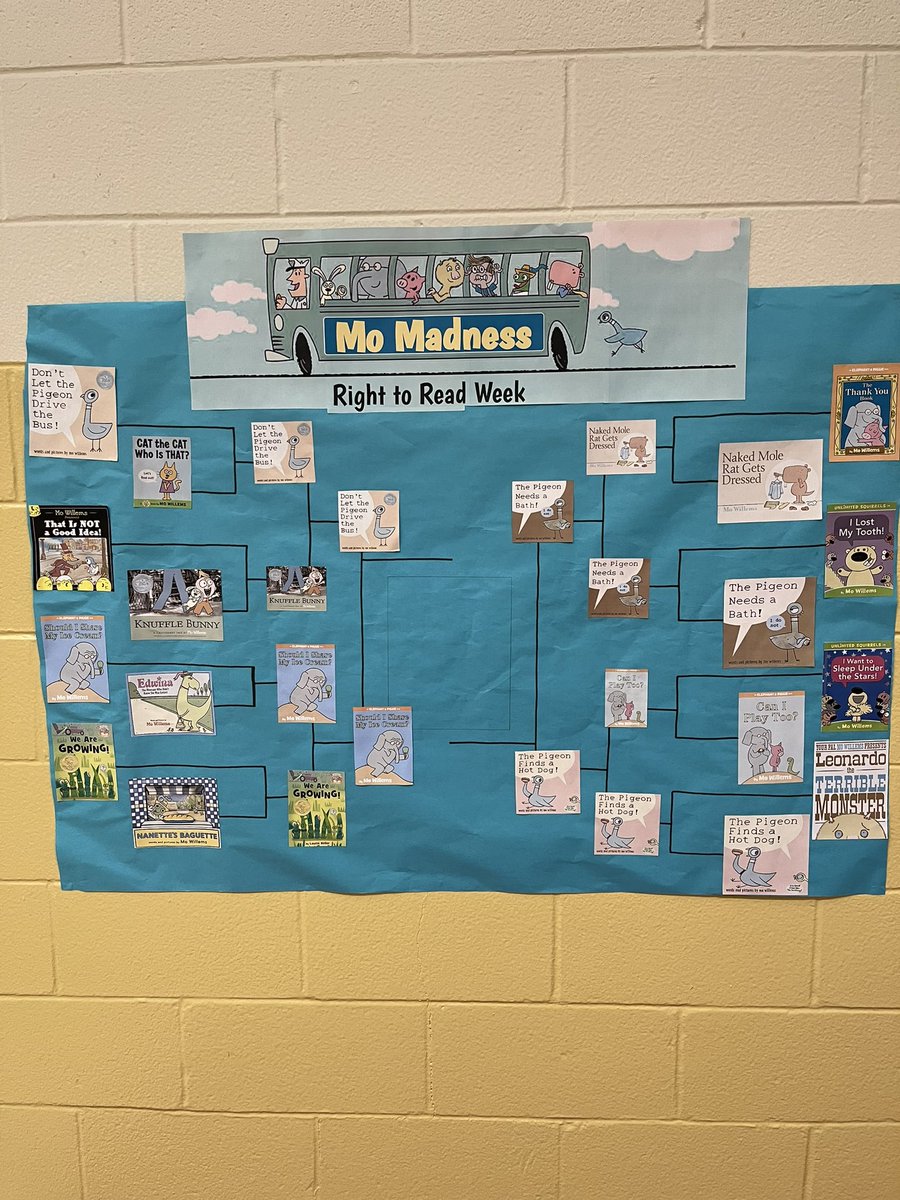 EldaPrincipal's tweet image. Mo March Madness, Mo Reading and Mo Pajama Days Please! @MoWillems #RighttoReadWeek