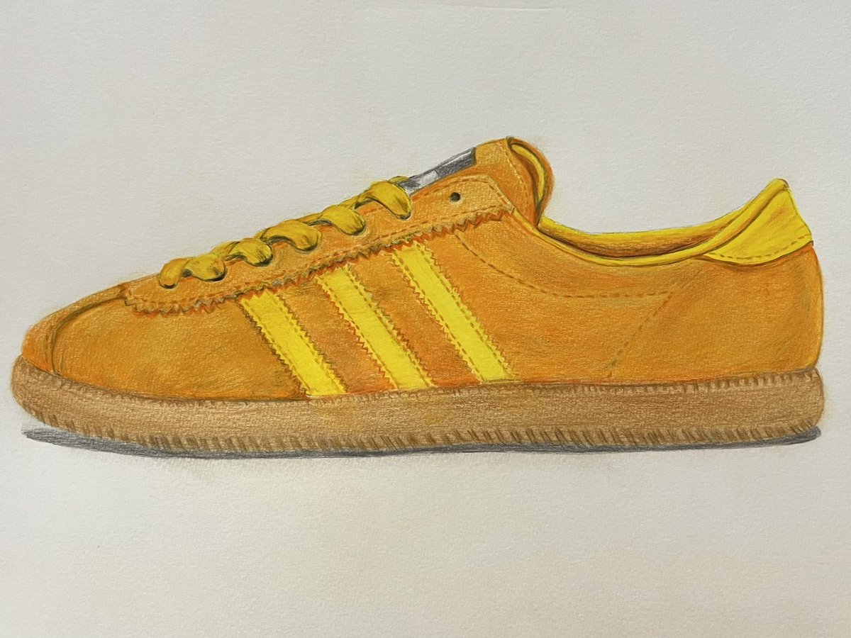 treg817's tweet photo. Adidas Bermudas in coloured pencils #adidas #bermuda #classics #retro #terrace #gazelle #samba #art #handdrawm #drawing #fashion #shoes #trainers #kicks #daps #royaltan https://t.co/0h3Nz9XhIg