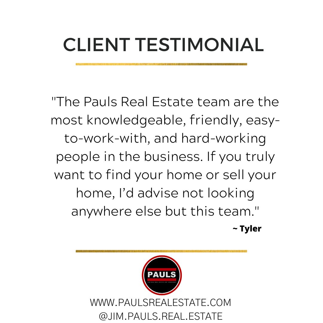 Thinking about buying or selling?  Here's what some of our past clients have to say ❤

#Testimonial #Recommend #Referred #PaulsRealEstate