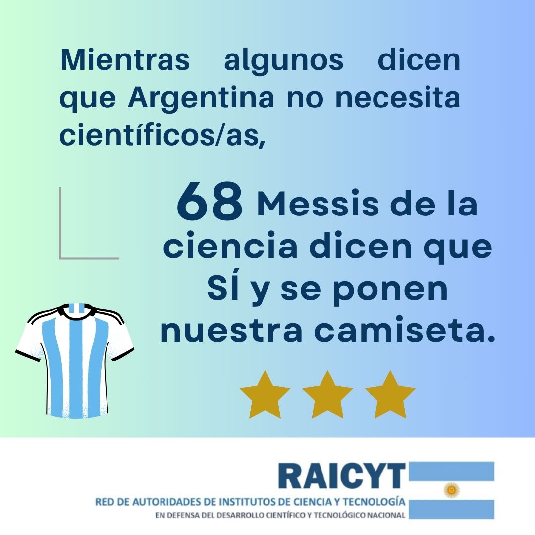 RAICYT (@raicyt_ar) on Twitter photo ¡68 MESSIS DE LA CIENCIA SE PONEN LA CAMISETA ARGENTINA!
#Nobel
#AbrazoNobelCienciaArgentina
#AbrazoMundialCienciaArgentina
#CienciaEsFuturo
#CienciaEsOrgullo
#HayEquipo
<a href="/RAICYT_Ar/">RAICYT</a>
<a href="/DanielSalamone/">Daniel Salamone</a>
<a href="/CONICETDialoga/">CONICET Dialoga</a>
<a href="/alecosentino/">Alejandro Cosentino</a>
@JefaturaAR
drive.google.com/drive/folders/…
(+) ¡68 MESSIS DE LA CIENCIA SE PONEN LA CAMISETA ARGENTINA!
#Nobel
#AbrazoNobelCienciaArgentina
#AbrazoMundialCienciaArgentina
#CienciaEsFuturo
#CienciaEsOrgullo
#HayEquipo
<a href="/RAICYT_Ar/">RAICYT</a>
<a href="/DanielSalamone/">Daniel Salamone</a>
<a href="/CONICETDialoga/">CONICET Dialoga</a>
<a href="/alecosentino/">Alejandro Cosentino</a>
@JefaturaAR
drive.google.com/drive/folders/…
(+)