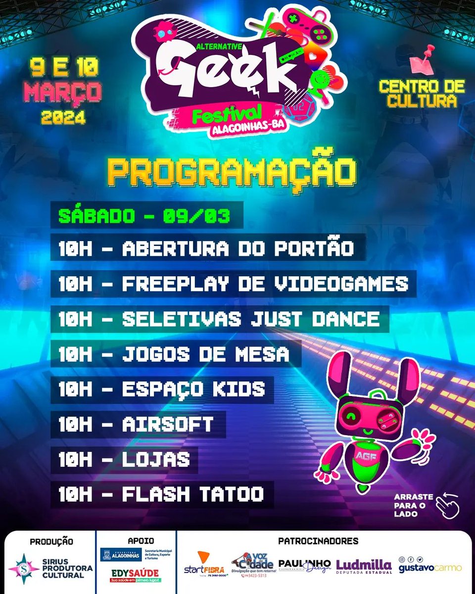 agfbaoficial's tweet image. 😍❤️ SE LIGA NA PROGRAMAÇÃO! 

#AGFBA #AlternativeGeekFestival #Alagoinhas #Geek #EventoGeek