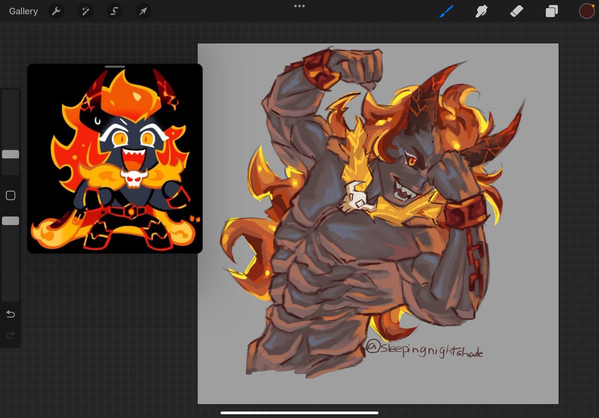 sleepnightshade's tweet photo. Some #cookierunfanart of Capsaicin Cookie, himbo supremacy 🫡 https://t.co/0A4uM0DepA
