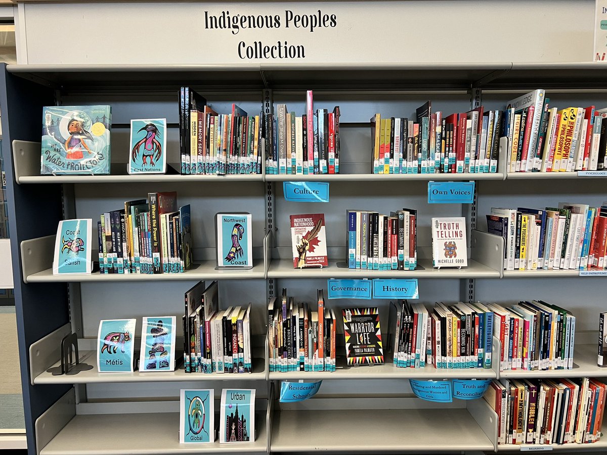 Wonderful to explore and discuss #sd36learn Indigenous Peoples Collection today with @tlwestridge. The work towards reconciliation in the #sd36tl community is determined and ongoing, and our IPCs are responsive and ever-evolving. #IndigenousPeoplesCollection