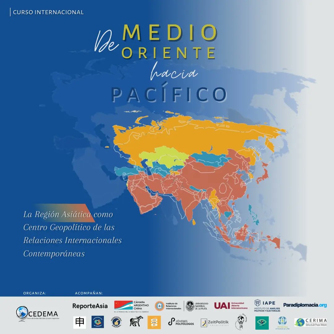 Recomendamos e invitamos al Curso "De Medio Oriente hacia Pacífico: La Región Asiática como Centro Geopolítico de las Relaciones Internacionales Contemporáneas" 
Organizado por <a href="/CedemaArg/">CEDEMA</a>   

Información e inscripción⬇️
instagram.com/p/C3_Uf7nvK6u/…