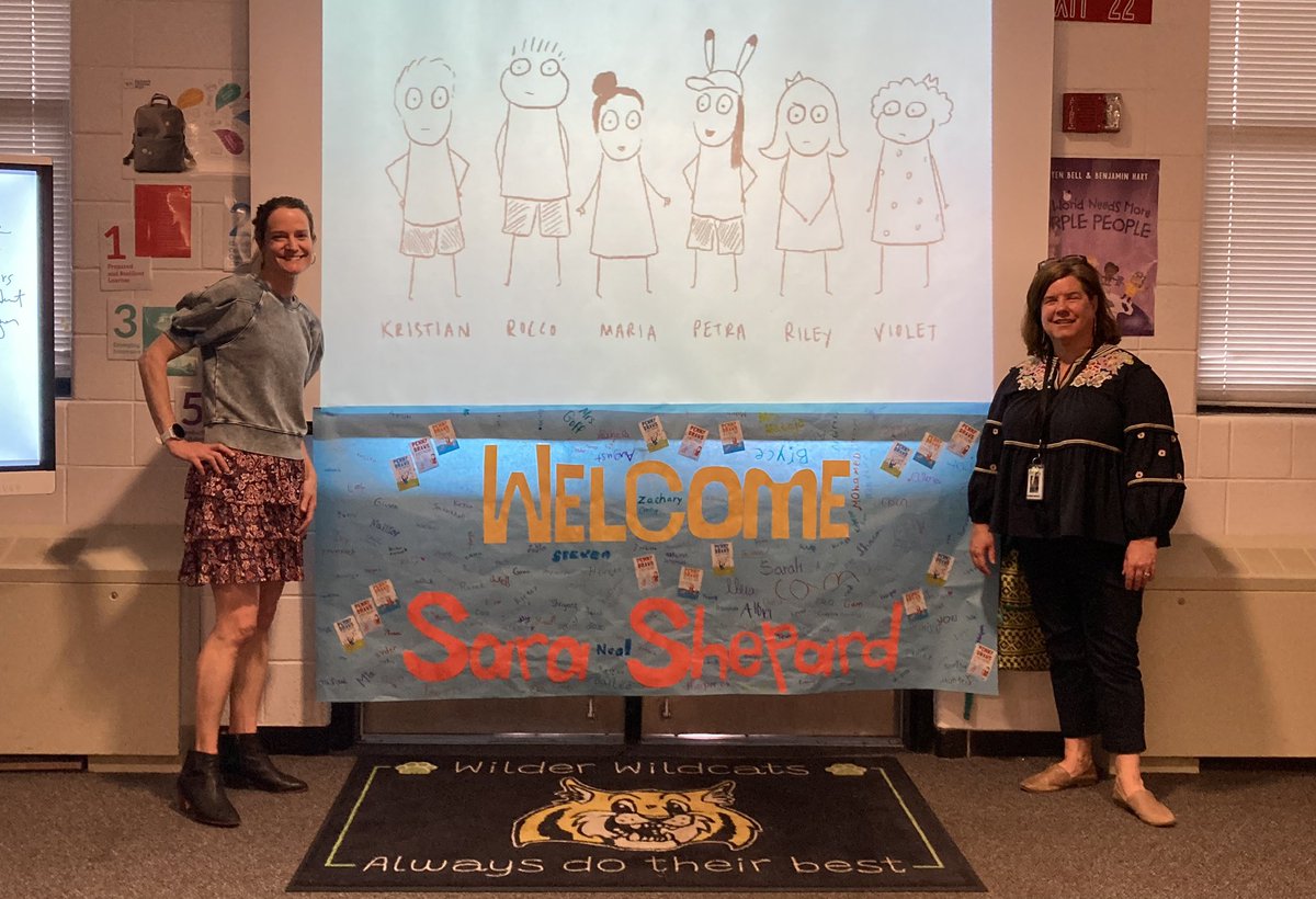 LibMateja's tweet image. @WilderWildcats hosted #1 New York Times bestselling author #SaraShepard today for 3rd-5th grade.  Fun and excitement for her series #PennyDraws. 📚❤️ Thanks @carmichaelsbook!  #readingisfun #JCPSLibraries @BillPerkins12 @penguinrandom