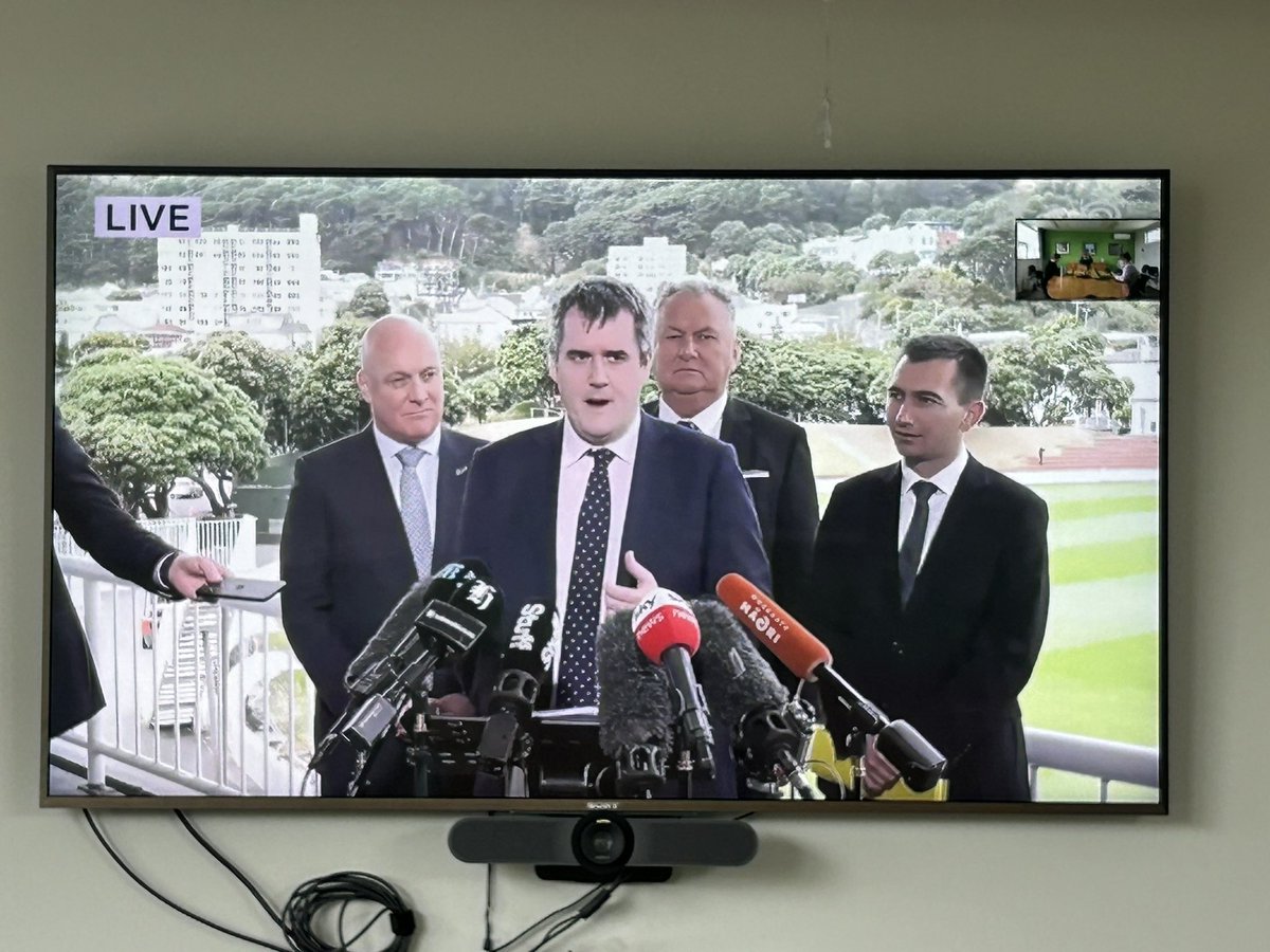 nickofnz's tweet photo. The war council announcing their battle plan.

#WarOnNature #nzpol https://t.co/NtpNI4qQ9M