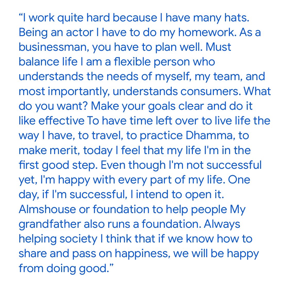 Your thoughts &amp; vision are always amazed me👍🏻Thank you for being a good model of the society🙏🏼

Thanks for always doing good &amp; sharing love &amp; happiness to others❤️

✨ If we know how to share and pass on happiness, we will be happy from doing good”✨~ Saint Suppapong 

#Saint_sup