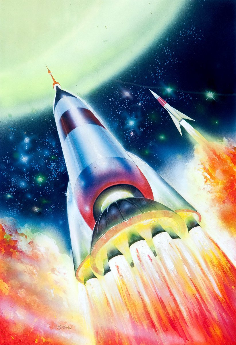 doctorow's tweet photo. “To The Stars” Classics Illustrated Special Issue #165A (1961) Illustration by Norman Nodel https://t.co/lojYiNTdAk https://t.co/NtxUfGz9ii