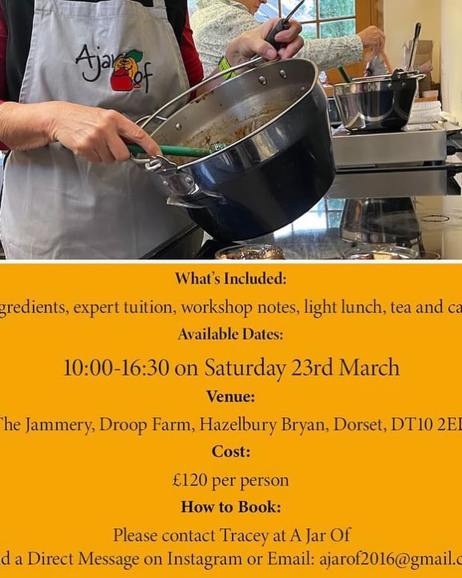 AjarOf1's tweet photo. Another tasty workshop with a few places left! The Easter Workshop is all about hot cross buns, chutney, pickled cucumbers in Bourbon, Butterscotch sauce &amp; apple crumble cake! Join us in The Jammery 23rd March.. book online 
https://t.co/gZeBNlMLsb
#easter #hotcrossbuns #workshop https://t.co/K65RyqRCnj