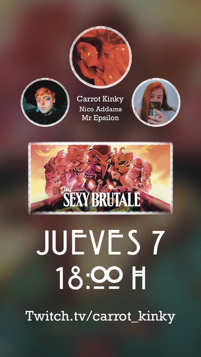 carrot_kinky's tweet photo. ¡MAÑANA EVENTO CHULO CON LOS PANAS!
¿Seremos buenos detectives? Lo descubriremos mañana a las 18:00 en mi canal. https://t.co/bPsw2yaYHX