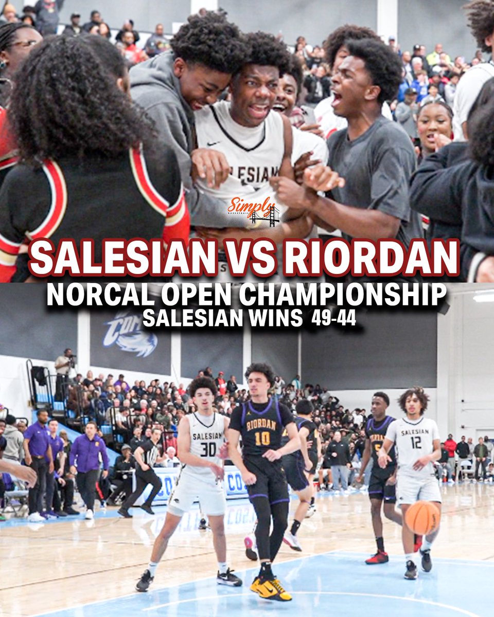 simplyy_bball's tweet photo. NorCal Open Championship was an INSTANT CLASSIC 🍿🔥

California Open Championship 3/9/24

Salesian vs Harvard-Westlake @ Golden 1 8PM https://t.co/S33x9T7Ill