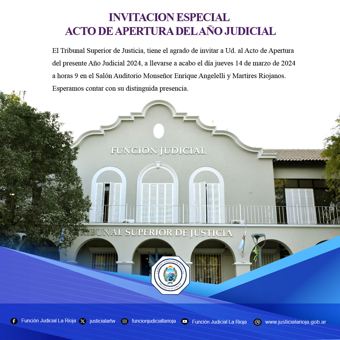 El Tribunal Superior de Justicia se encamina a la realización de su Acto Apertura del Año Judicial 2024