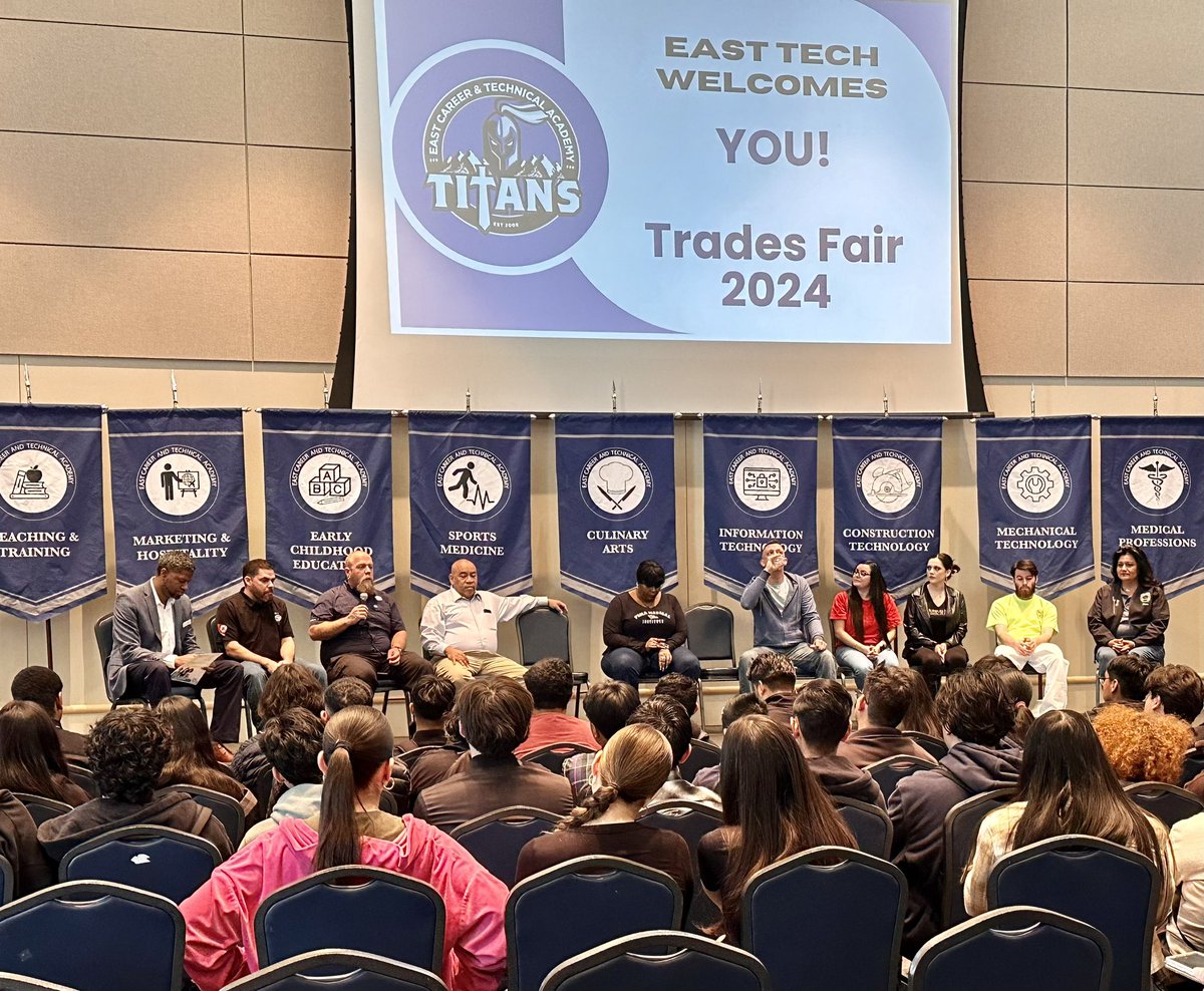 This morning we talked to East Tech students about the various apprenticeship programs available to them once they graduate high school.