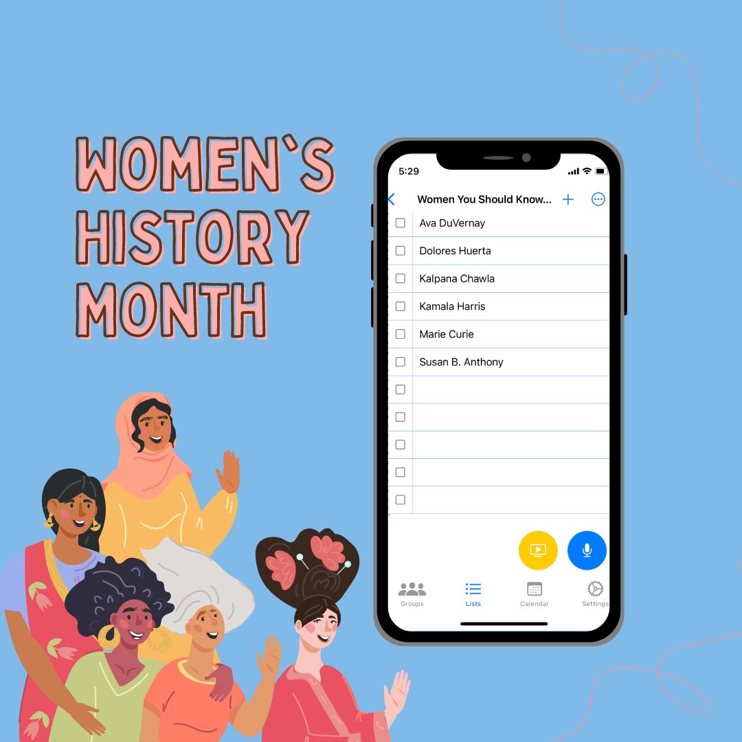 makealistapp's tweet photo. Happy Women's History Month! 👩‍🦰Don't know how to pay homage this month? Don't worry, we got you covered with a list of women you can read up on this month. Make your own list and share it with your family, friends, and co-workers.🤎 https://t.co/ASn6QqJGLv