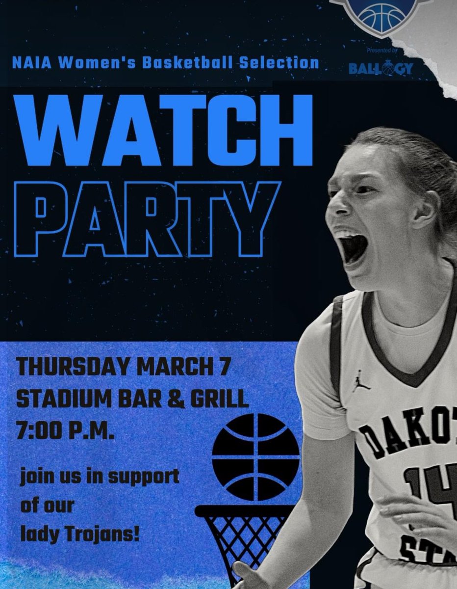 Josh Anderson 🇺🇸 (@dakst8football) on Twitter photo Big day for <a href="/dakotastate_wbb/">Dakota State University Women's Basketball</a> tomorrow/Thursday!! Stop down and enjoy the fun of the selection show!!
<a href="/DSU_Trojans/">Dakota State University Athletics</a>
<a href="/DCMoe19/">David Moe</a>
<a href="/coachleier/">Jacob Leier</a> Big day for <a href="/dakotastate_wbb/">Dakota State University Women's Basketball</a> tomorrow/Thursday!! Stop down and enjoy the fun of the selection show!!
<a href="/DSU_Trojans/">Dakota State University Athletics</a>
<a href="/DCMoe19/">David Moe</a>
<a href="/coachleier/">Jacob Leier</a>