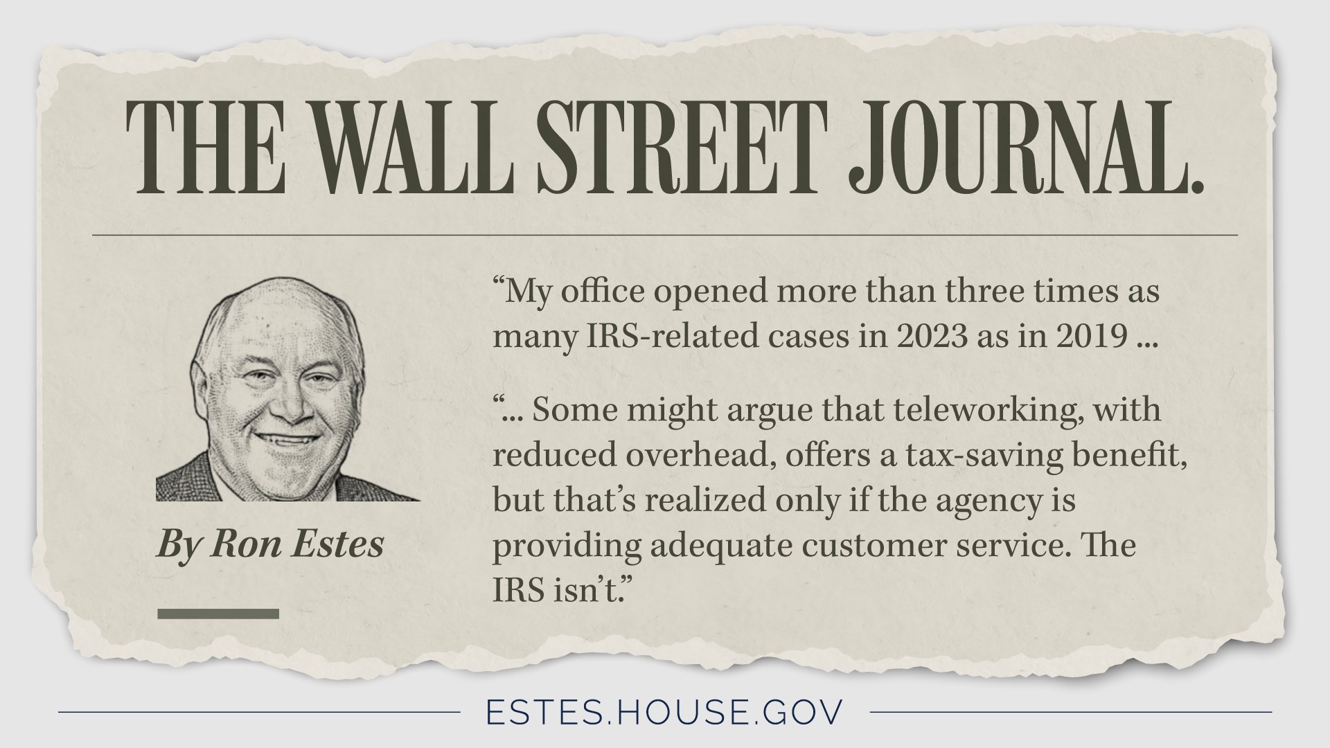 Rep. Ron Estes on X: &ldquo;Read my latest for @WSJopinion on why the 