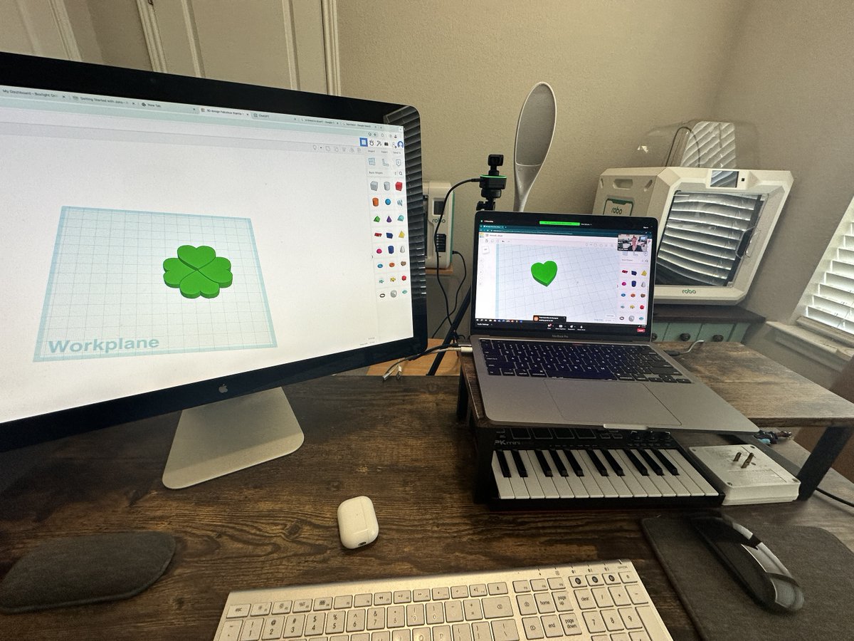 mimioSTEM's tweet photo. If you missed today's STEM Wed. learning lab, watch the recording! Great activity to do with your students before/on #StPatricksDay!

In this 20-min session, we design a #clover/#shamrock in @Tinkercad! https://t.co/HDElMLSr1u

Check out some of the designs from our attendees! https://t.co/xpVehOuGCL