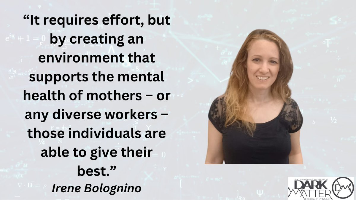 On #IWD2024, dark matter lecturer Irene Bolognino of @UniofAdelaide talks about creating a supportive environment for mothers in academia. centredarkmatter.org/all/irene-bolo… #InspireInclusion @womensday @WomenInSTEMAu #womeninscience #womeninSTEM #physics