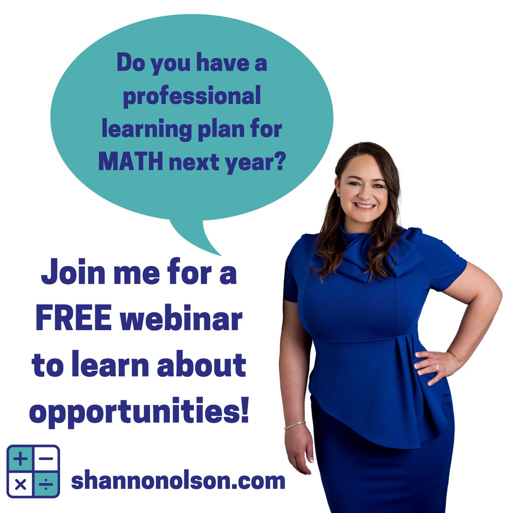 Join me Wed, Mar. 13 @ 8:30am PT/11:30am ET for a FREE webinar where we'll dive into the exciting world of PD in elementary math! shannonolson.com/webinar #ElementaryMath #ProfessionalLearning #webinar #education #teachmath #iteachmath #mathcoach #elementaryprincipal