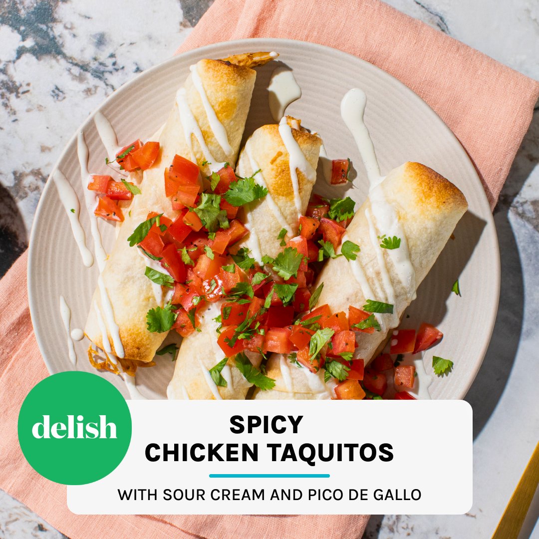 Bring some crunch and some kick to your plate with @delish Spicy Chicken Taquitos! 🌶️ These crispy taquitos are on the menu for a limited time, so don’t miss out!