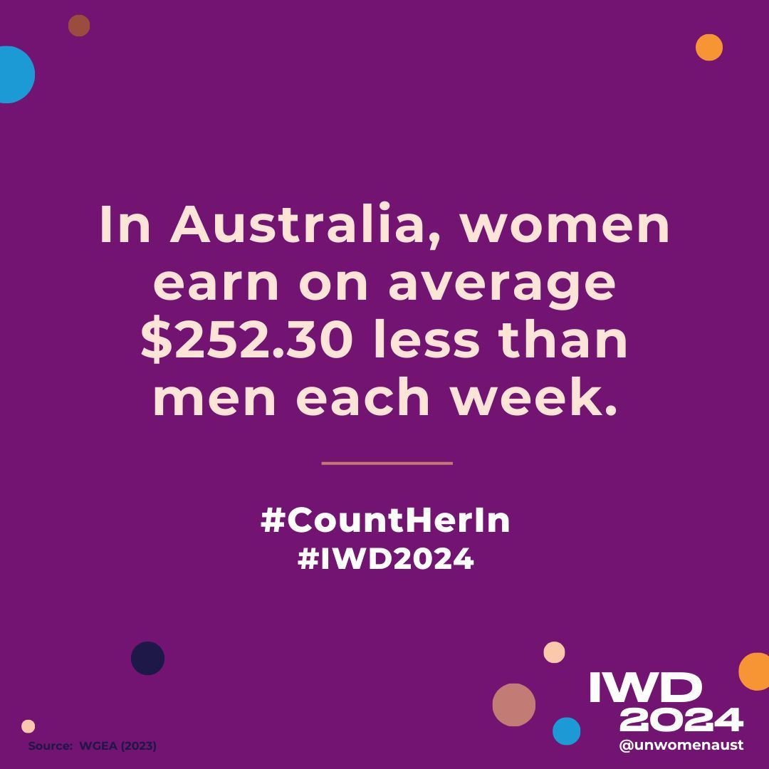 WorkHavenAus's tweet photo. This year’s theme of Queensland Women's Week is Count Her In. It aligns with the United Nations International Women’s Day theme of ‘Count Her In – Invest in Women. 
#QWW24 #CountHerIn #IWD2024 #genderpaygap #WEGA #WorkHaven #InvestinWomen https://t.co/0VKqE48yKE