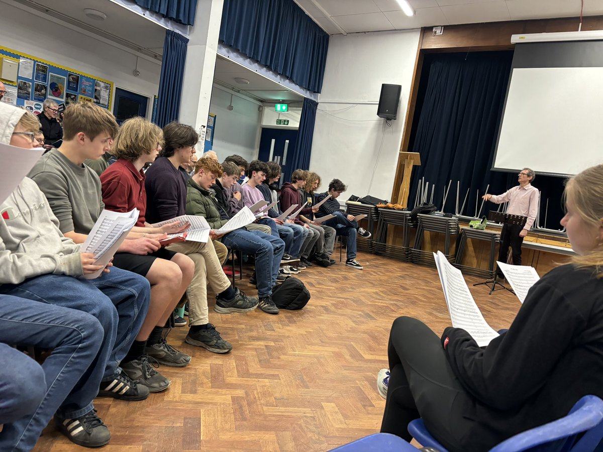 A few more photos from @CherwellSchool @Cherwellarts Senior Choir students rehearsing the Mozart Requiem with David Crown and @opus48choir . Students really excited about @opus48choir upcoming concert @SheldonianOxUni on 23rd of March with @musicalamicable instrumentalists.