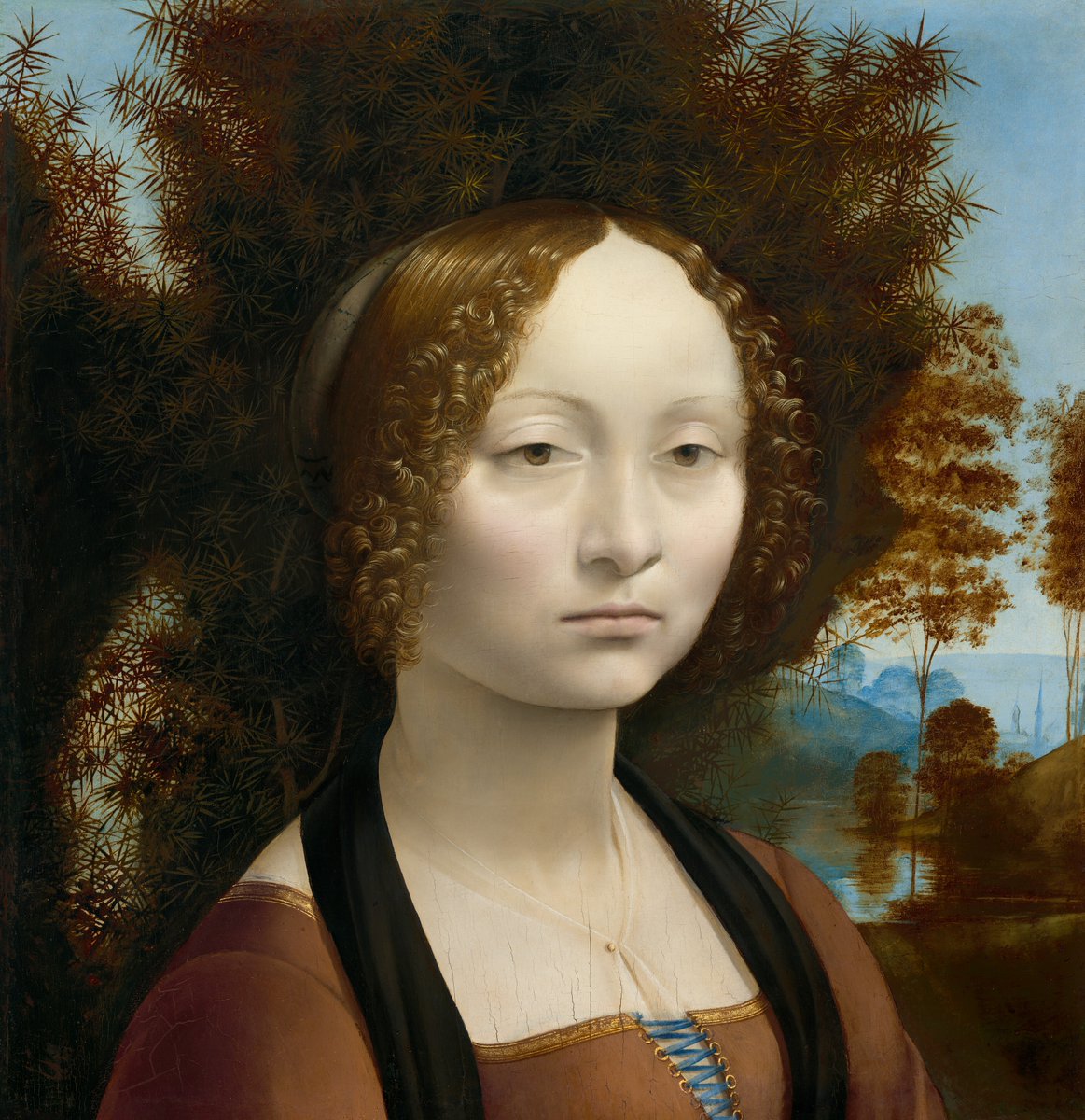 This painting is famously known as Leonardo da Vinci's very first portrait. But the story of the young woman he painted is often ignored.
 
Her name was Ginevra de' Benci. Read more ⬇️