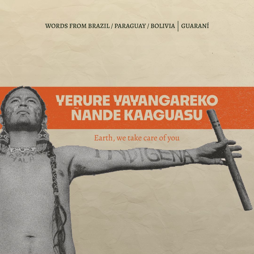 Guaraní, a language spoken by over 5 million people, echoes the essence of gratitude and connection to nature. Let's honor & cherish the richness of our linguistic diversity. #MotherLanguageMonth #GuardiansOfTheForest 🌿🌎