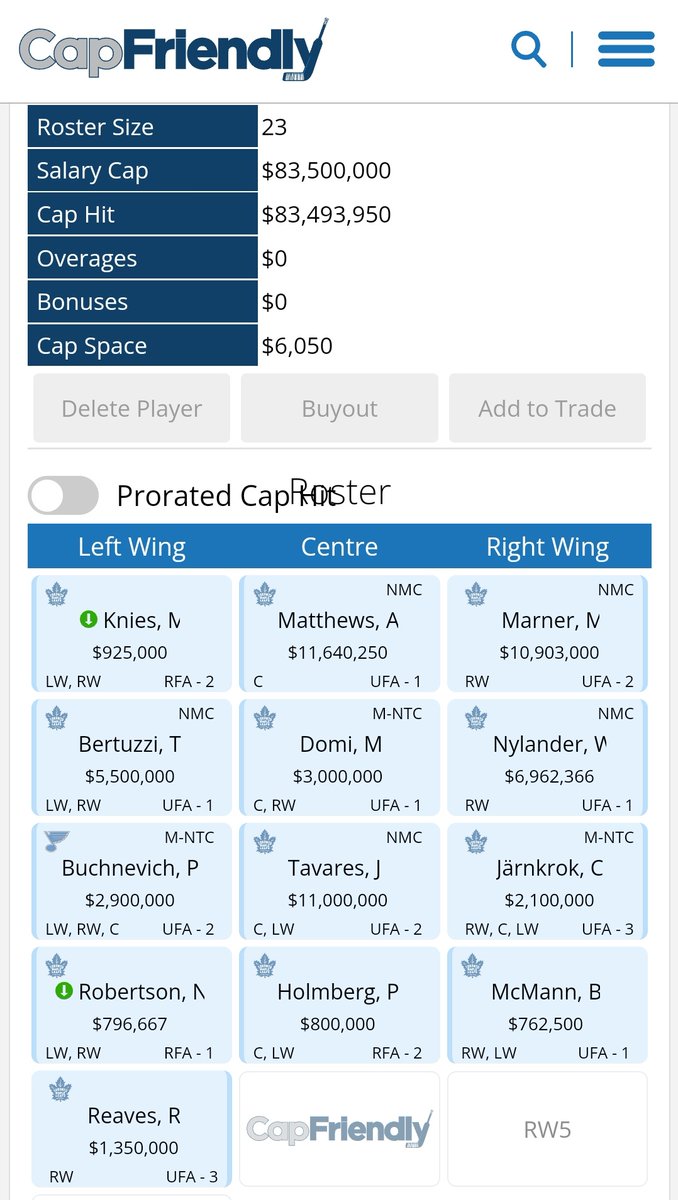 JordanLeafs93's tweet photo. If the Blues are willing to retain 50% on Buchnevich contract and we also take on Colton Parayko's full caphit with cap going the other way, plus picks/prospects. The trade could work, expensive? Yes. Worth it? 100%. @brendanshanahan #BradTreliving #BrandonPridham #LeafsForever https://t.co/L3obyTfk6P