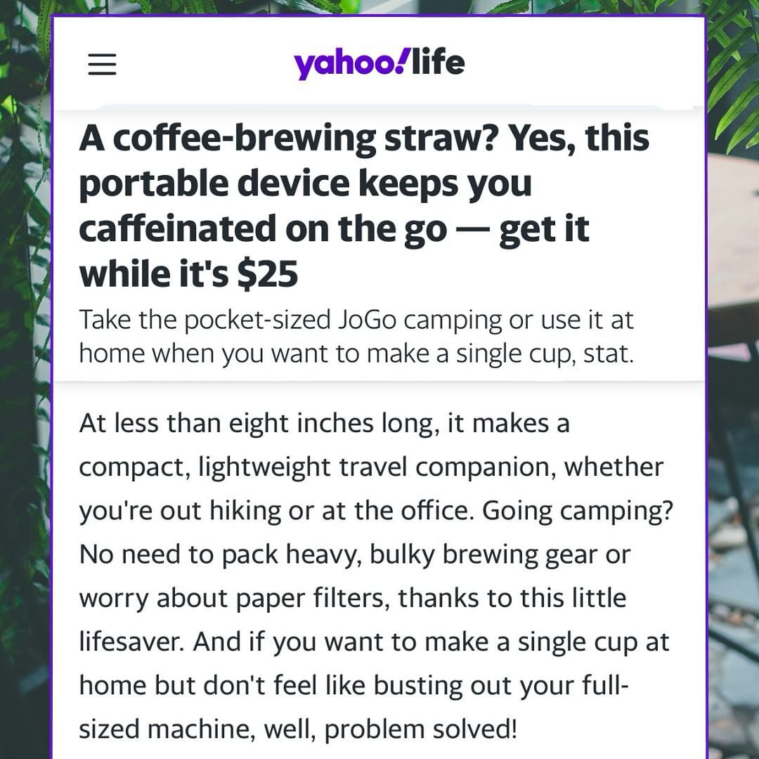 Exciting news! JoGo just got featured in Yahoo Life!🥳 A huge thanks to Britt Ross for doing such an awesome job with the article. Check out Yahoo.com to read the whole story🙌☕ #frenchpress #coffee #coffeemaker #gadget #giftsforhim #giftsforher #springsale