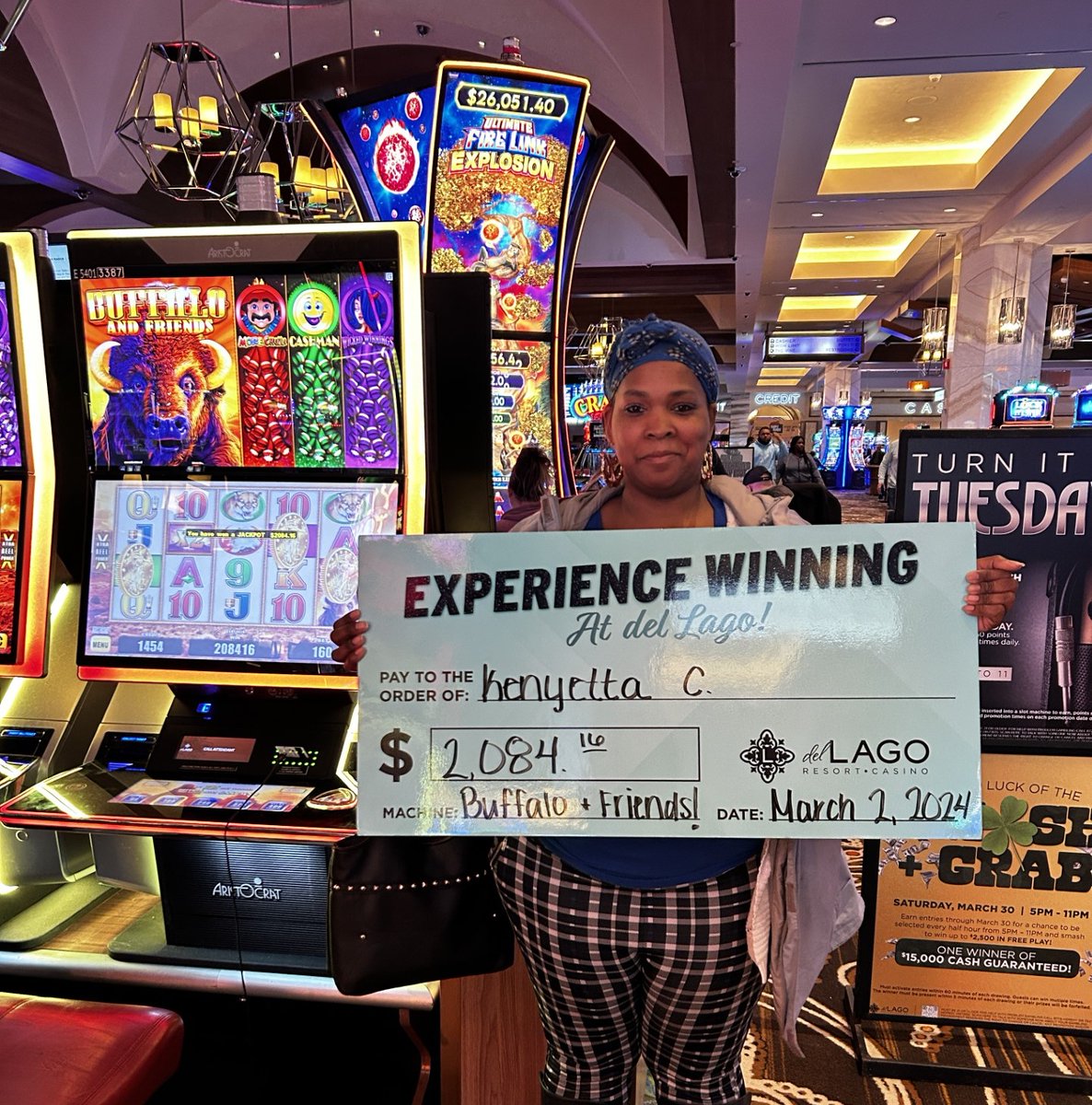 #WednesdayWins are one of our favorite days, because we get to celebrate our amazing #LagoWinners! 👏😀 #delLagoNY #ExperienceWinning Must be 21 or older. For help with problem gambling call 877.8.HOPENY or text HOPENY (467369). #casino #slots #slotmachines #jackpot