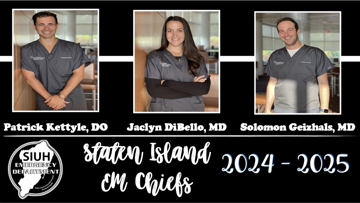 Congrats to our New Chief Residents for Staten Island University Hospital Emergency Medicine!
