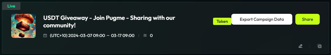 The Pugme - "Sharing with our community" campaign is now live on Taskon - rewards.taskon.xyz/campaign/detai…
#Airdrops