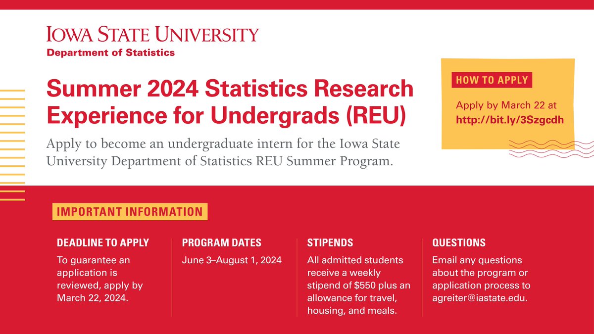 ISU Department of Statistics tweet media